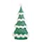Glitzhome® 74.5"H Lighted Christmas 3D Mesh Tree Outdoor Decor